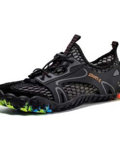 Durable Aqua Water Shoes Beach Shoes - Black - UK 7