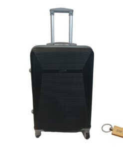 Durable Elegance: ABS Suitcase Medium 65Cm with Smte Keyring - 1 Piece - Black