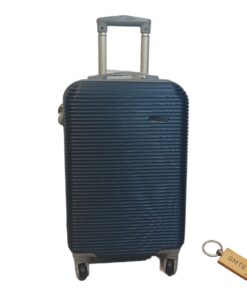 Durable Elegance: ABS Suitcase Medium 65Cm with Smte Keyring - 1 Piece - Dark Blue