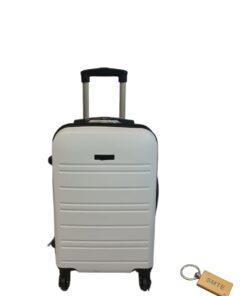 Durable Elegance: ABS Suitcasel Large 75Cm with Smte Keyring - 1 Piece - White