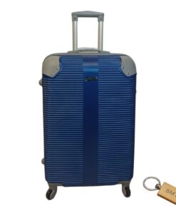 Durable Elegance: Suitcase Small 55cm with Smte Keyring - 1 Piece - Blue