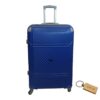 Durable Elegance: Suitcase Small 55cm with Smte Keyring - 1 Piece - Light Blue
