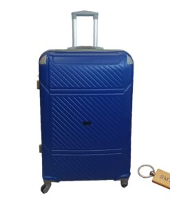 Durable Elegance: Suitcase Small 55cm with Smte Keyring - 1 Piece - Light Blue