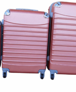Durable Pink ABS Luggage Set-3pcs Set with Spinner Wheels&Combination Locks