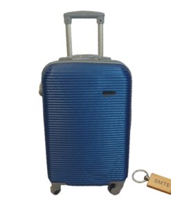 DurableElegance: Smart and Stylish Travel ABS Suitcase Medium 65cm with Smte Keyring - Blue