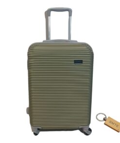 DurableElegance: Smart and Stylish Travel ABS Suitcase Medium 65cm with Smte Keyring - Light gold