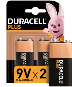 Duracell Plus 9V Alkaline Batteries, 6LR61 MN1604 - 2 Pack