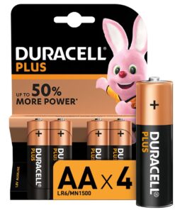 Duracell Plus AA Alkaline Batteries, 1.5V LR6 MN1500 - 4 pack