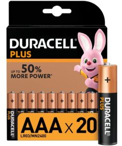 Duracell Plus AAA Alkaline Batteries, 1.5V LR03 MN2400 - 20 Pack