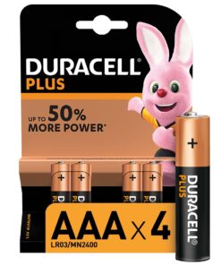 Duracell Plus AAA Alkaline Batteries, 1.5V LR03 MN2400 - 4 pack