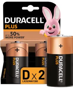 Duracell Plus D Alkaline Batteries, 1.5V LR20 MN1300 - 2 Pack