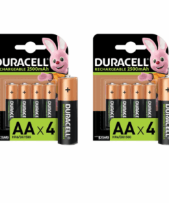 Duracell Rechargeable AA 2500mAh batteries - 2 x 4 Packs (8 Batteries)
