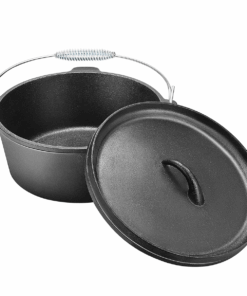 Dutch Oven 3.6L Camping Pot Cast Iron Pan Outdoor Cooking Equipment