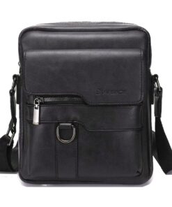 Duvence Men Shoulder Bag Crossbody - Black