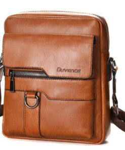 Duvence Men Shoulder Bag Crossbody - Coffee