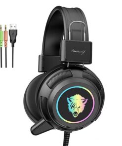DW V 8 RGB Game Headphones Stereo Surround Sound with LED Lights