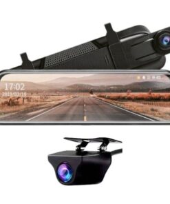 E-ACE - FHD Rearview Dashcam With Motion Detection & Loop Recording - Black