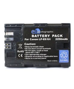 E-Photographic 2250 mAh Lithium Battery for Canon DSLR & Mirrorless LP-E6NH