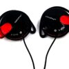 EarHook Earphones Q140 Stereo - Black and Red
