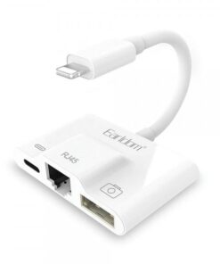 EARLDOM OT53 3in1 LIGHTNING TO RJ45 ETHERNETLAN WIRED NETWORK + USB 3.0 OTG