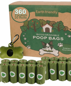 Earth Friendly - 24 X Rolls/ 360 Biodegradable Dog Poop Bags + Dispenser