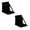 Earthmelon Portable Stadium, Picnic, Festival Seat Cushion Pack of 2 - Black