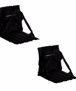 Earthmelon Portable Stadium, Picnic, Festival Seat Cushion Pack of 2 - Black