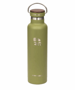 Earthwell - Double Wall S/Steel Vacuum Insulated - Woodie Bottle - 650 ml - Sequoia Pine - Walnut Cap