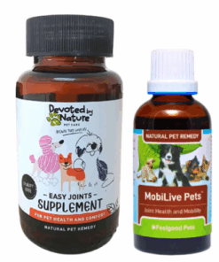 Easy Joints Supplements (60 Caps) + MobiLive (50ml) Pet Mobility Combo Pack