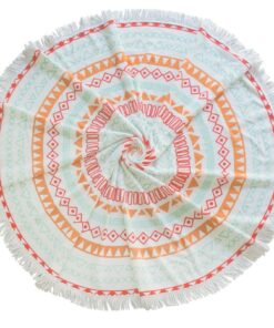 easyhome Peshtemal Beach Round Towel Orange