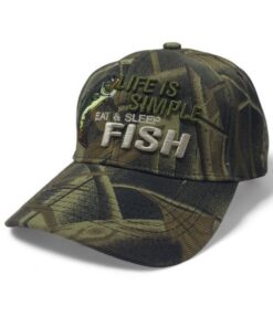Eat and Sleep Fish Baseball Cap