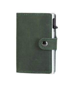 EaziCard RFID Genuine Leather Wallet - Green