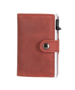 EaziCard RFID Genuine Leather Wallet - Red