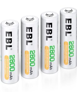 EBL AA Rechargeable NiMH Battery 2800mAh 1.2V High Capacity- 4 Pack