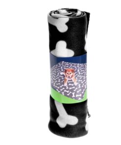 Eco 150cm Dog Fleece Blanket - Black