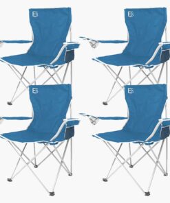 ECO Foldable Outdoor 4 Chair Bundle - Blue