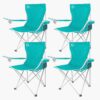 ECO Foldable Outdoor 4 Chair Bundle - turquoise