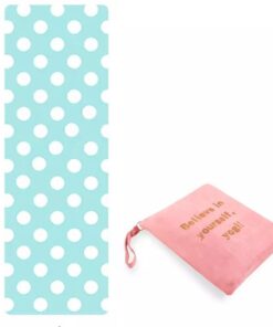 Eco Friendly Digital Printed Microfiber Suede Rubber Foldable Yoga Mat - Green