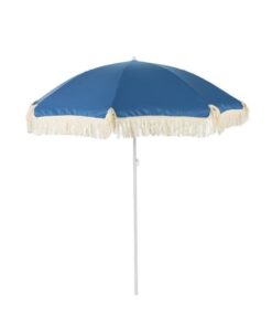 Eco Tassle Beach Umbrella UV30+ Navy Blue