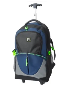 Eco Telescopic Trolley Backpack Roller Ball Wheels Navy