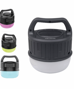 Ekotek Rechargeable Boombox with Subwoofer & Light -Black