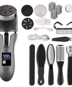 Electric Callus Remover for Feet with Vacuum Cleaner Pedicure Kit - Black