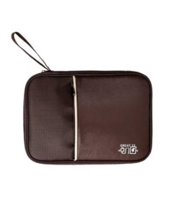 Electronics Chargers Cables Travel Organizer Accessories Portable Pouch Bag - Chocolate Brown