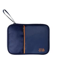 Electronics Chargers Cables Travel Organizer Accessories Portable Pouch Bag - Navy Blue