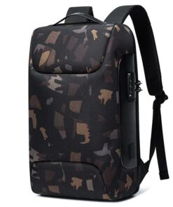 Elegant Anti-Theft Waterproof Laptop Backpack -15.6 - 16 inch - Camouflage