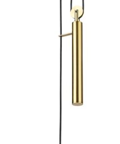 Elegant Brass and Matt Black Adjustable Pendant Light - PEN872 Brass