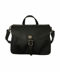 Elegant Leather Women Handbag - Black