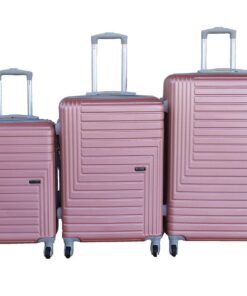 Elegant Rose Gold ABS Luggage Set Durable,Lightweight,Spinner Wheels&Handle