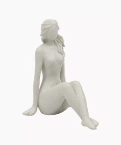 Elegant Seated Figure - 21x23cm