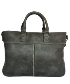 Elegant Stitched Vivace Laptop Bag - Grey